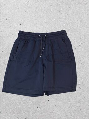 H&M Dark Navy Elastic Drawstring Athletic Shorts